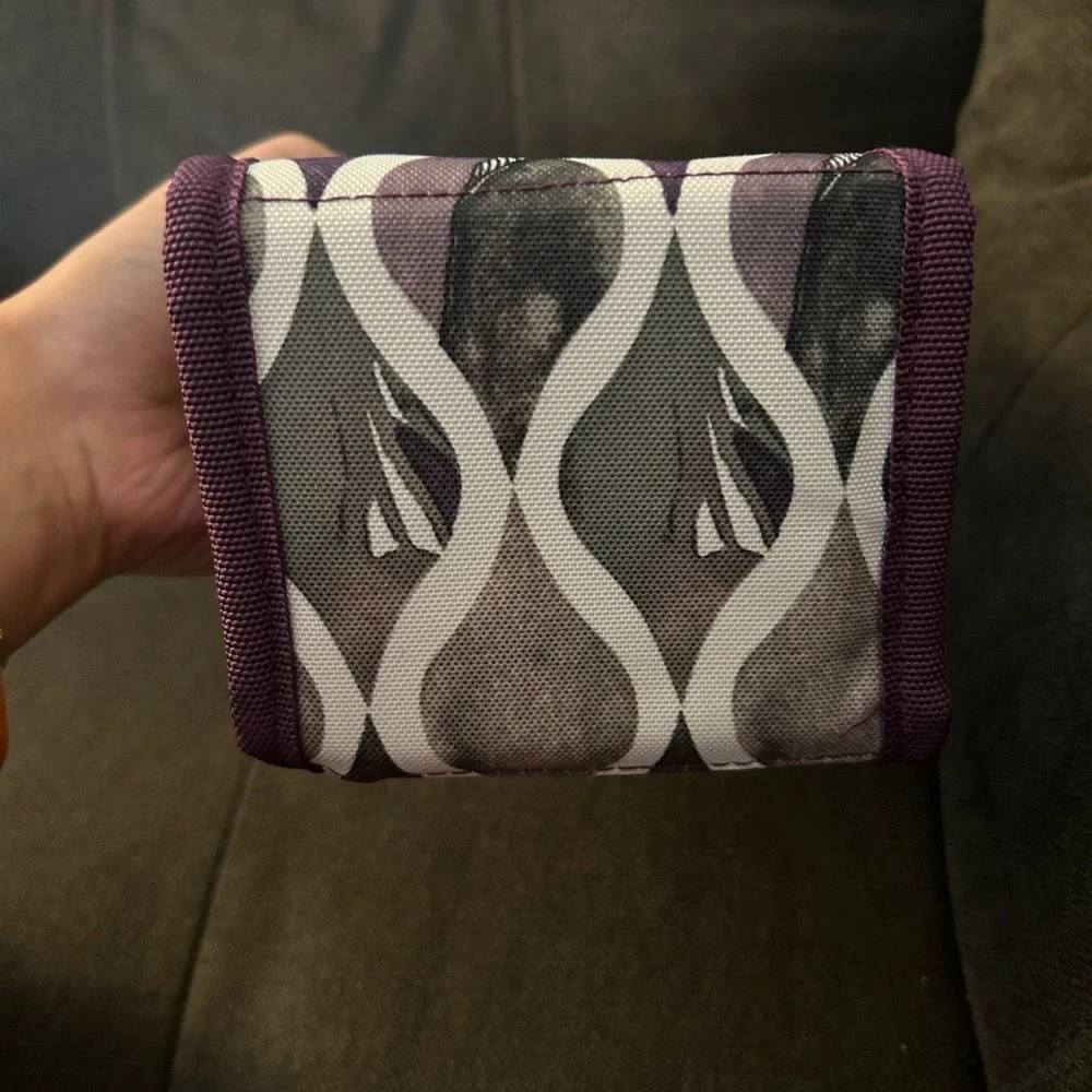 Shell Rummel Purple and Gray Patterned Beverage Insulated Tote Carrier